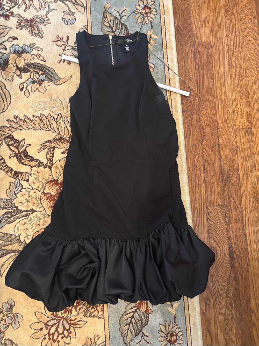 Aqua black bubble dress